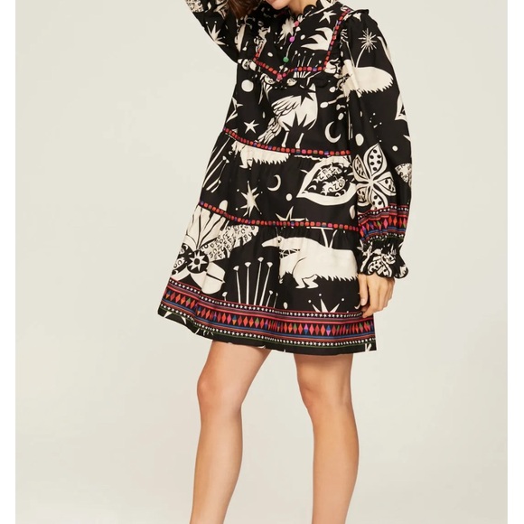 FARM RIO Cerrado Sky Mini Dress Size S - Picture 2 of 6